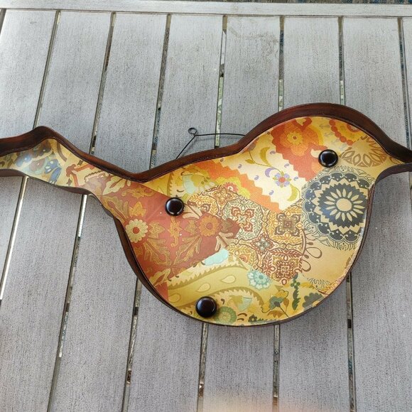 Rustic Metal Bird Tray Wall Hanging Decor 26” Long Farmhouse Accent Boho - Picture 3 of 14